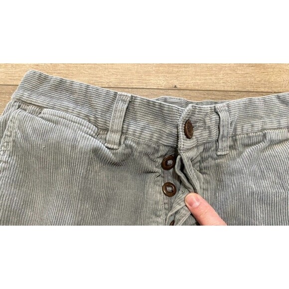 KATIN Corduroy Mens 30X30 Button Fly Gray Casual Stretch Flat Front Pants - Picture 3 of 12
